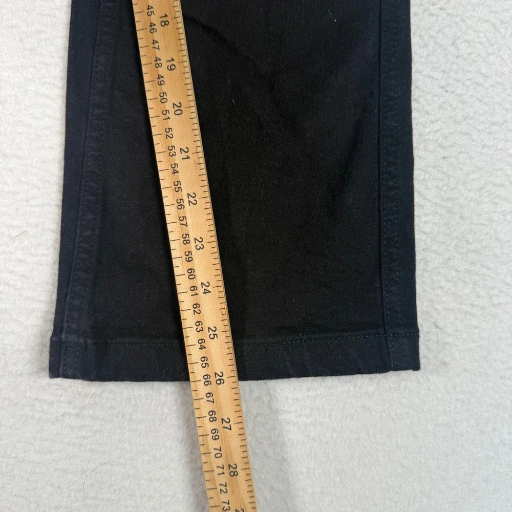 Spanx Flare Jeans Womens S Petite Black Cotton Blend Pull On High Rise‎ Stretch
